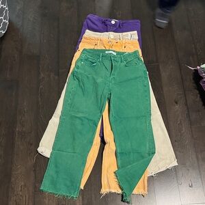 Zara Colorful Denim Jeans Set